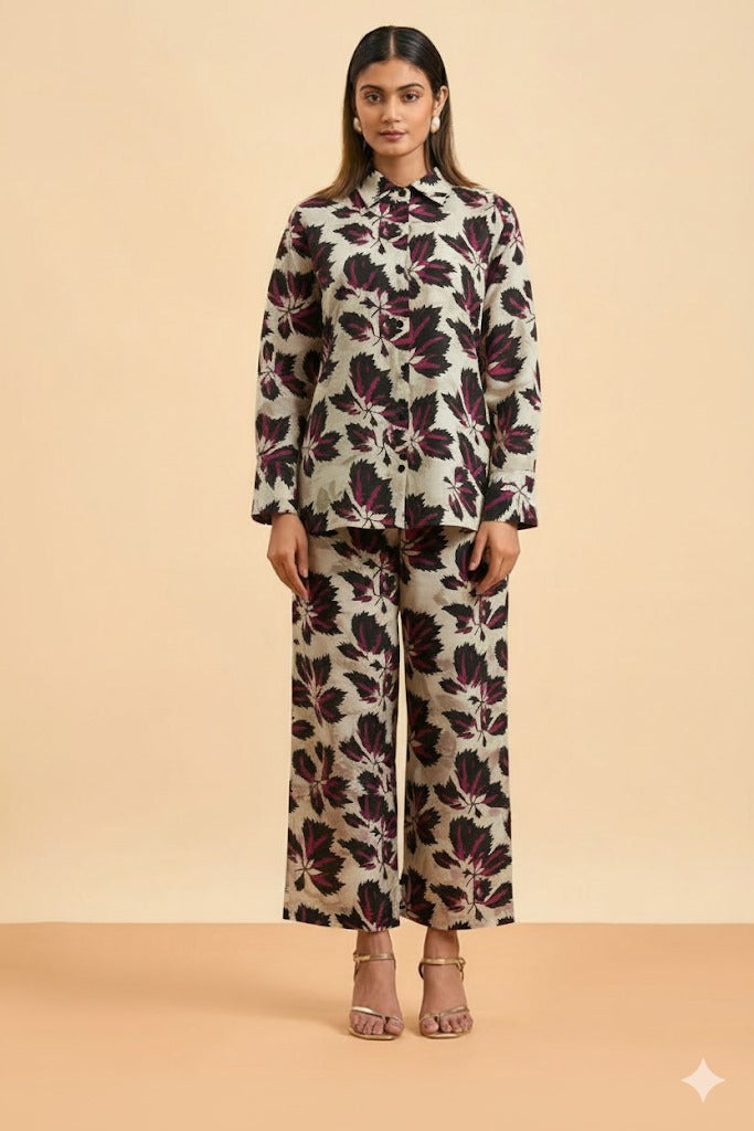 Autumn Leaf Printed Co-Ord Set