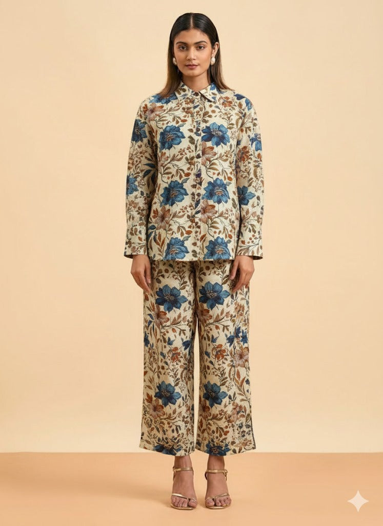 Blue Blossom Co-Ord Set