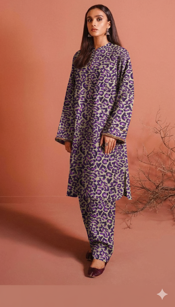 Purple Leopard Print 2-piece