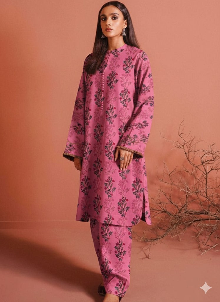 Rose Pink Floral Print 2-piece