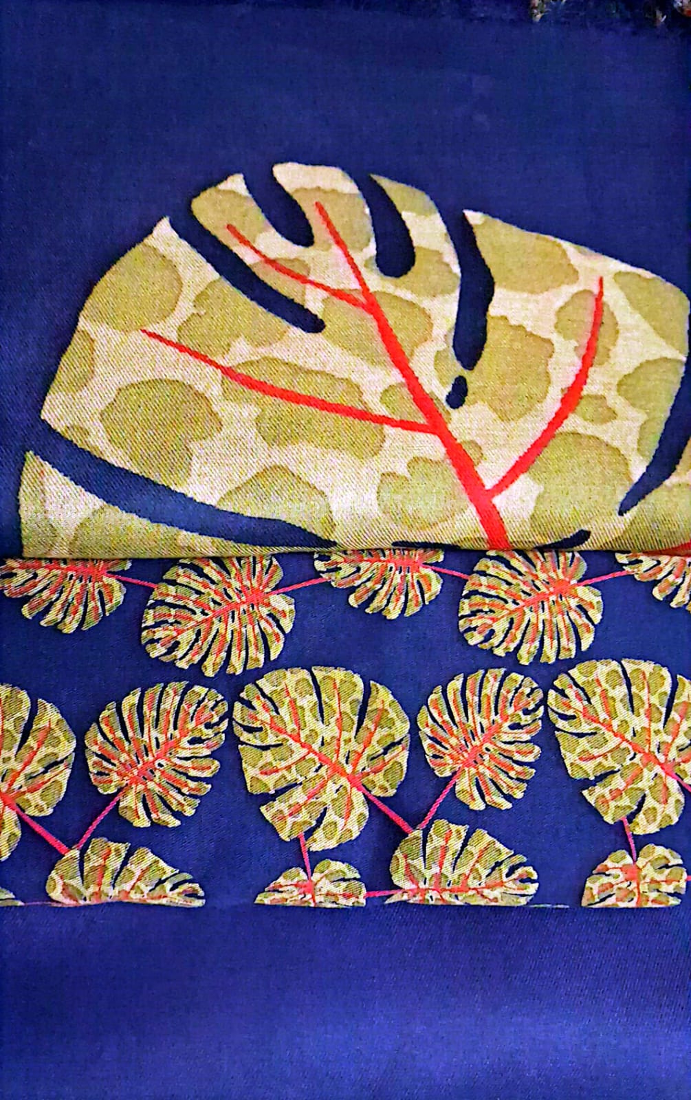 Unstitched Blue Floral 3 piece