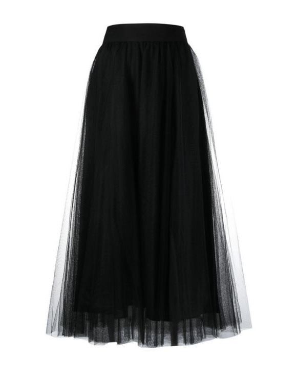 Black Net Skirt