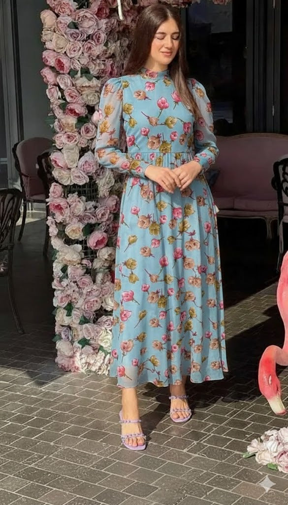 Spring Melody Printed Frock