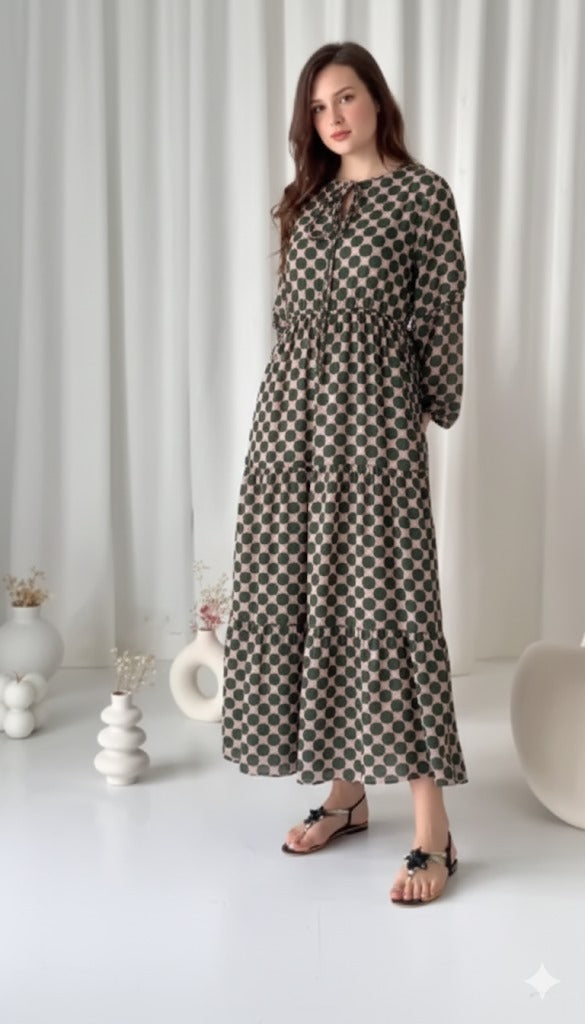 Boho Polka Dot Printed Frock
